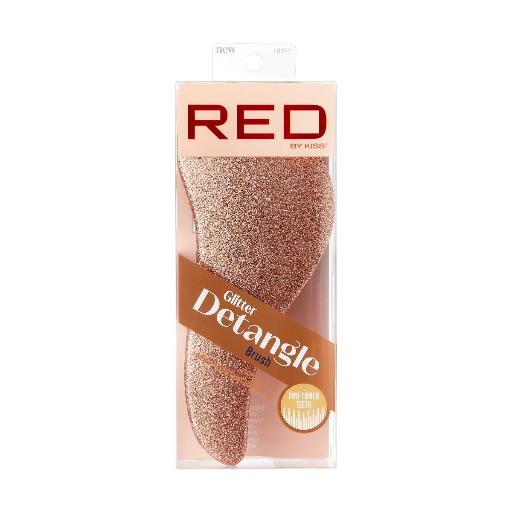 RED GLITTER DETNGLE BRUSH-GOLD