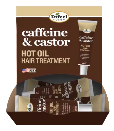 DIFEEL CAFFEINE&CASTOR HOT OIL TREATMENT45ML(TUBE)