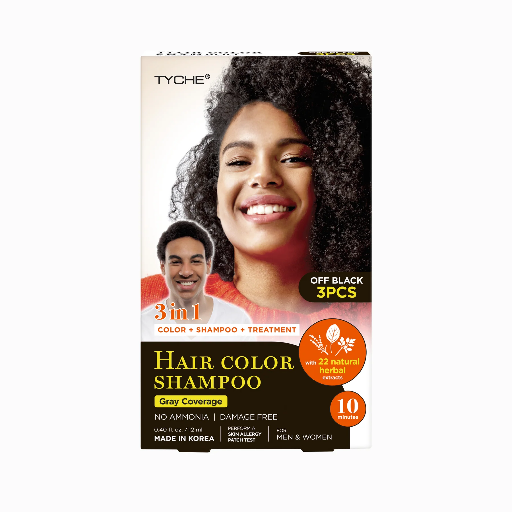 3IN I HAIR COLOR SHAMPOO-OFF BLACK