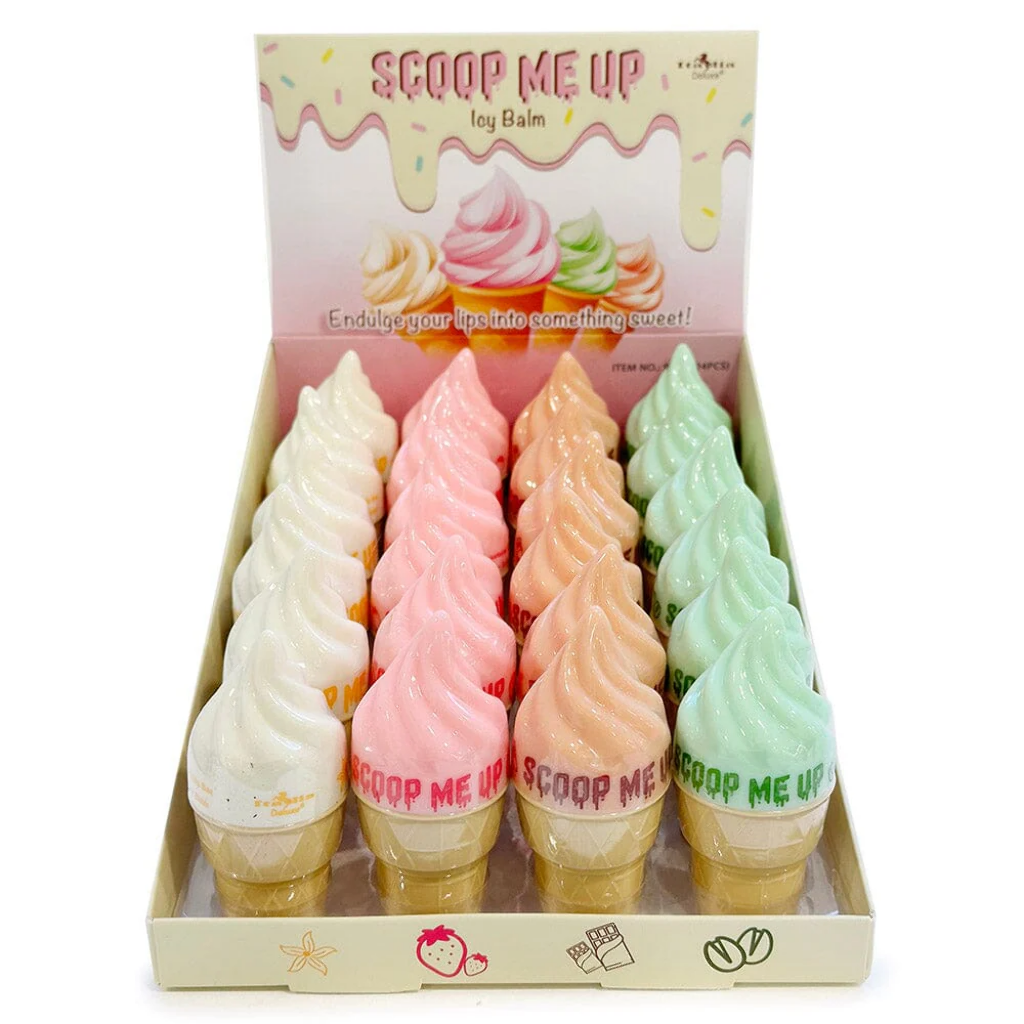SCOOP ME UP ICY LIP BALM 4COLOR (24PCS)