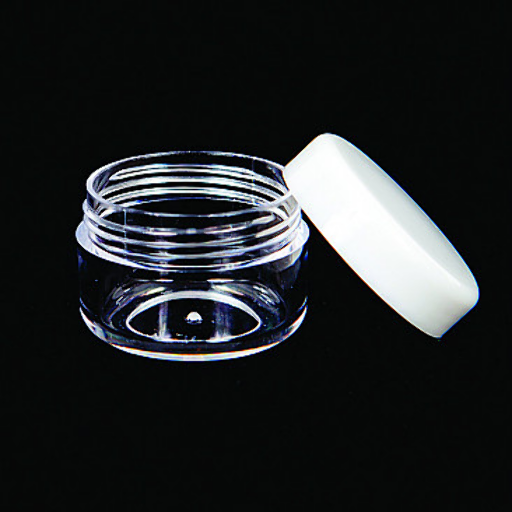 15G CLEAR EMPTY CONTAINER WITH WHITE CAP