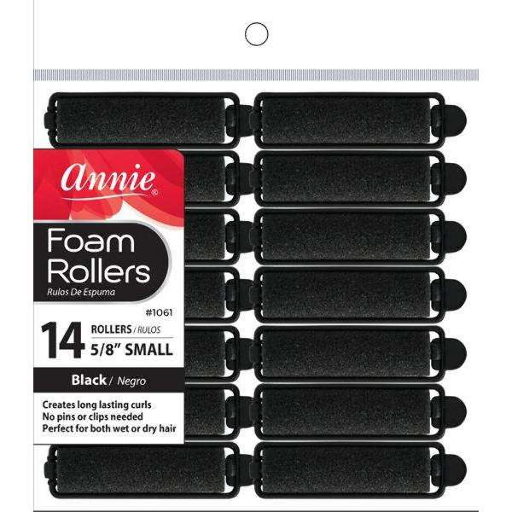 Annie Foam Rollers S 14Ct Black