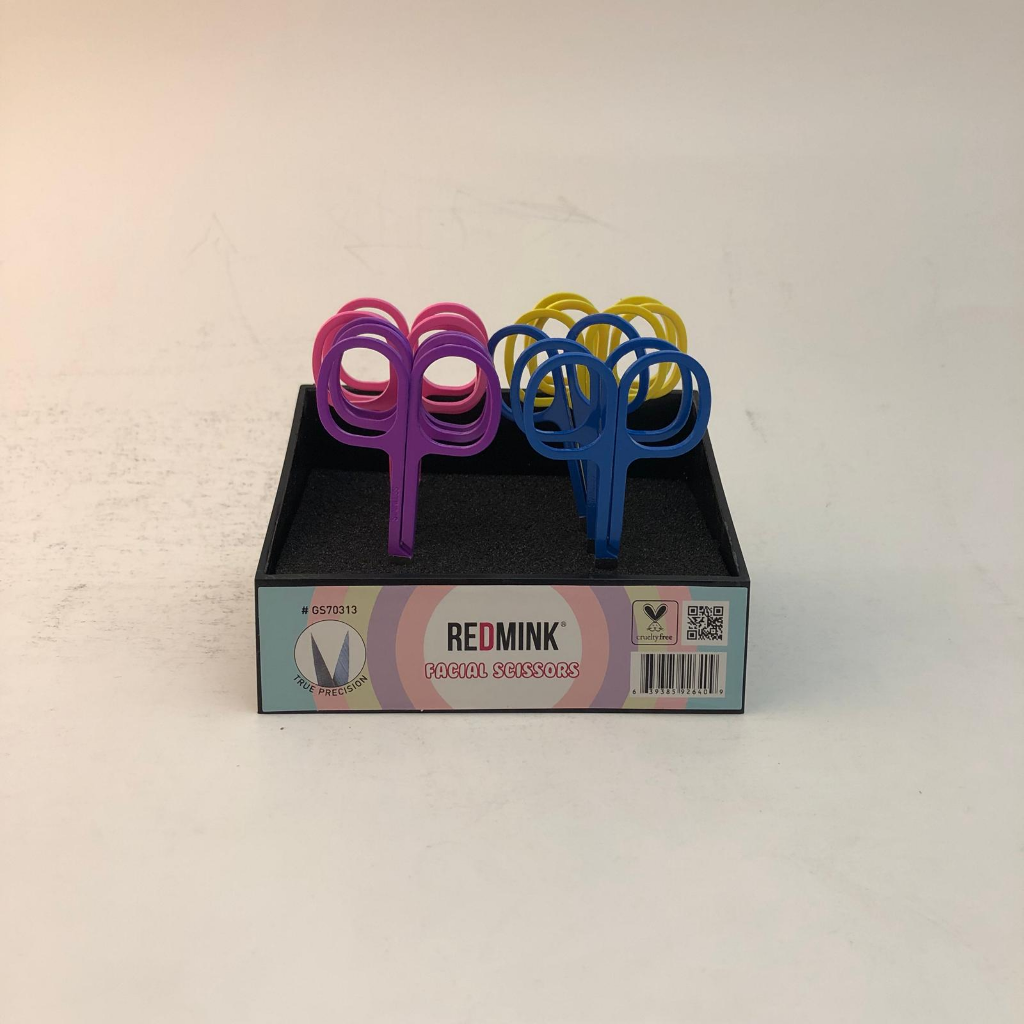 REDMINK - FACIAL SCISSORS(12PC/DP)