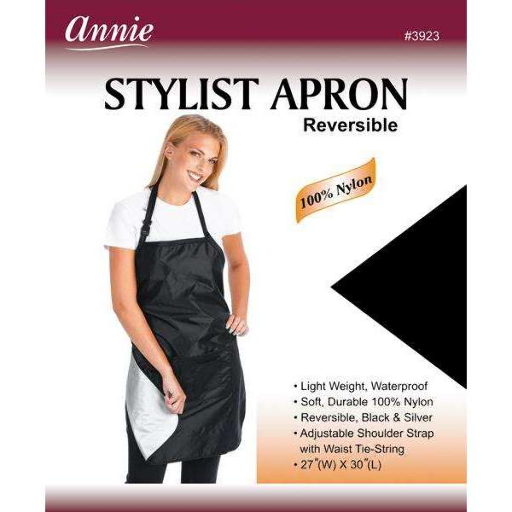 Annie-Reversible Stylist Apron Black / Silver