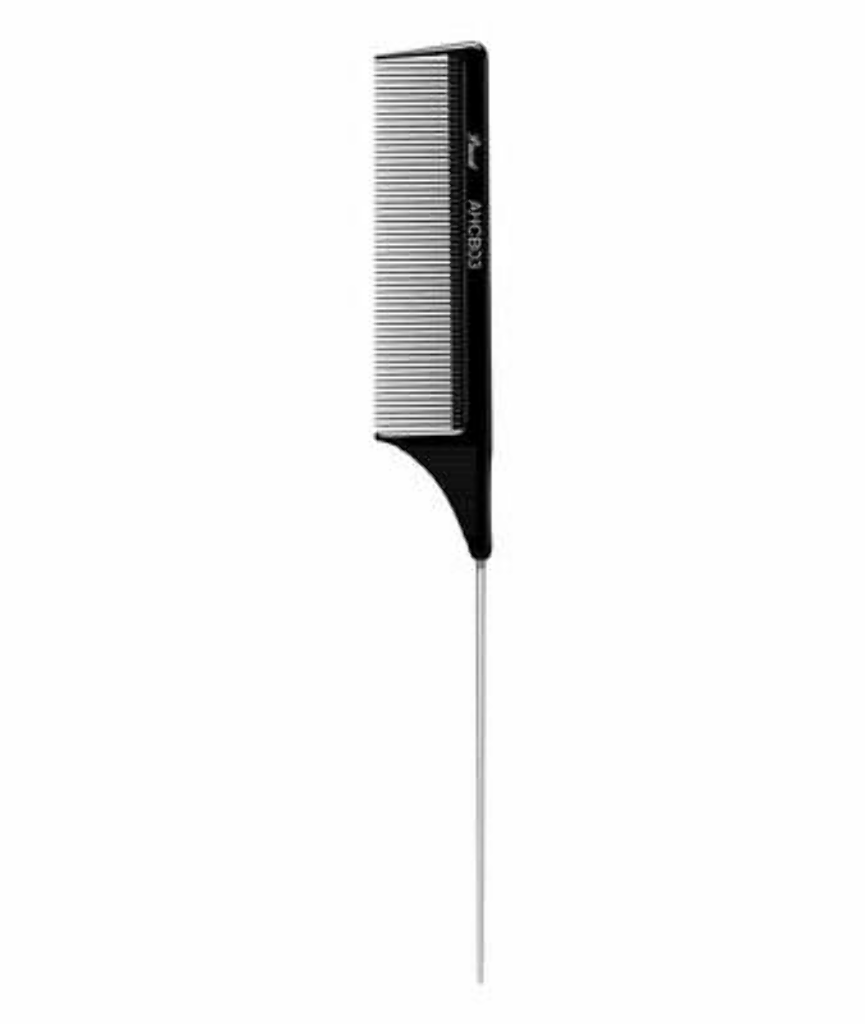 ABNY-CARBON COMB 9" METAL TAIL FINE TOOTH