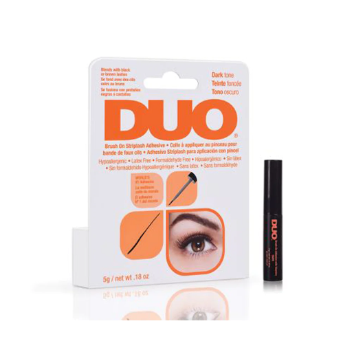 DUO ADHESIVE BRUSH-ON DARK (0.18OZ, ORANGE)