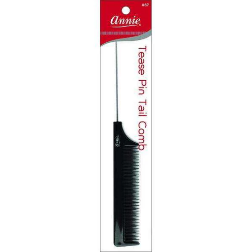 TEASE PIN TAIL COMB BLACK