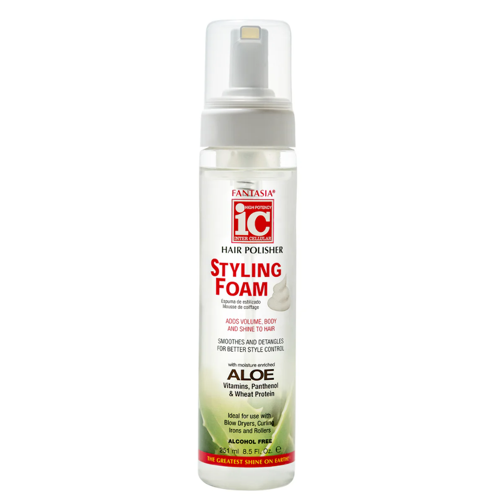 IC HAIR POLISHER STYLING FOAM ALOE 8.5OZ