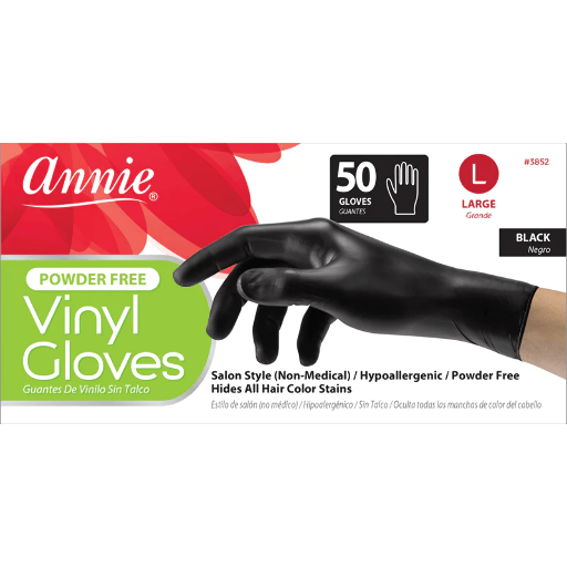 3852 VYNYL GLOVE Black 50CT (L)