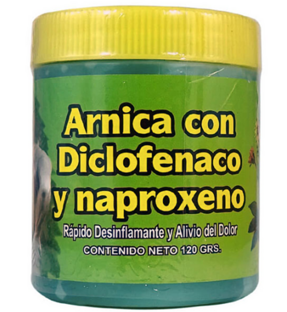 ARNICA CON DICLOFENACO Y NAPROXENO (S) 120G (YELLOW CAP)