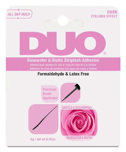 DUO ADHESIVE BRUSH/ROSEWATER DARK (0.18OZ, PINK)