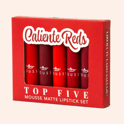 191SET02 - CALIENTE REDS - TOP FIVE MOUSSE MATTE LIPSTICK