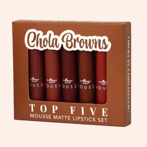 191SET06 - DIOSA BROWNS (CHOLA BROWNS) - TOP FIVE MOUSSE MATTE LIPSTICK