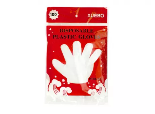 100PC DISPOSABLE PLASTIC GLOVES