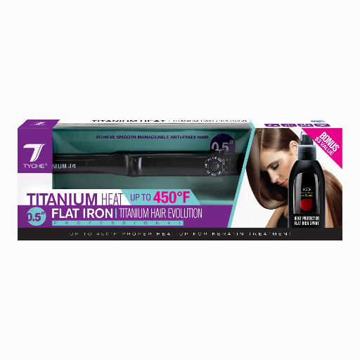 TYCHE TITANIUM HEAT FLAT IRON 0.5"