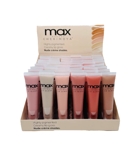 MAX-LIP GLOSS NUDE 48PC