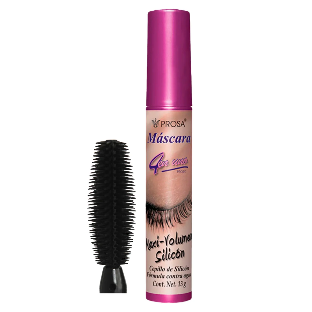 PROSA 4EN1-(FUSHIA)Mascara Maxi-Volumen Silicon 13g