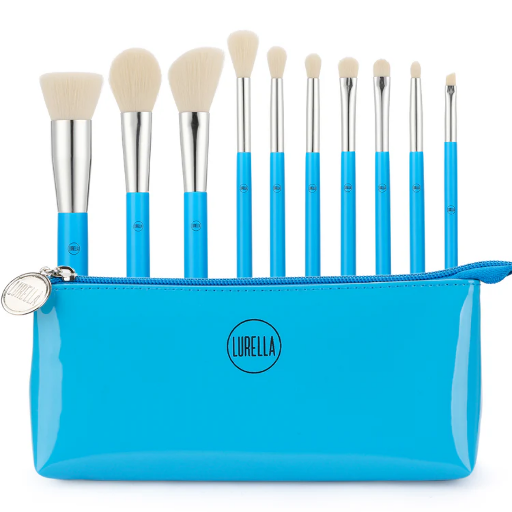 NEON BRUSH SET 10PCS CYAN