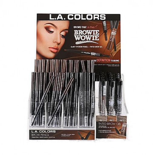 BROWIE WOWIE BROW PENCIL & TINTED BROW GEL (18PCS/SHADE OF BROW PENCIL + 12PCS/SHADE OF BROW GEL, TOTAL 180PCS) w/ ACRYLIC DISPLAY