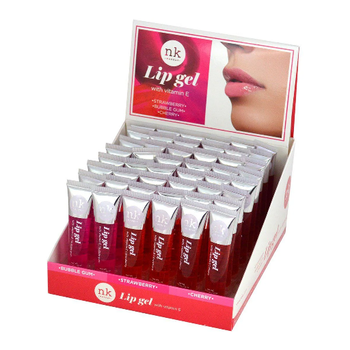 NK LIP GEL BUBBLE GUM-STRAWBERRY-CHERRY