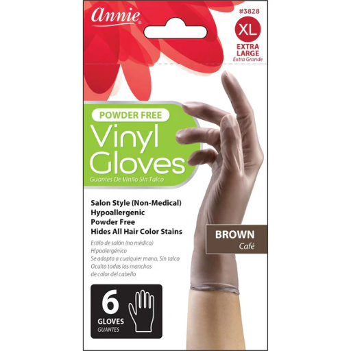 VINYL GLOVE-XL-6PCS-BROWN