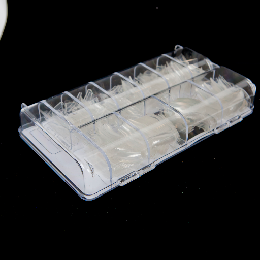 COFFIN NAIL TIP 500PC-CLEAR