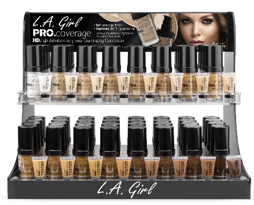 GCD253-LA GIRL PRO COVERAGE FOUNDATION 144PC