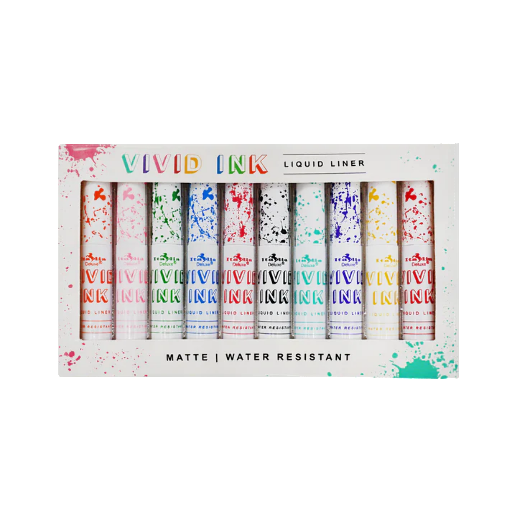 VIVID INK LIQUID EYELINER10PC SET