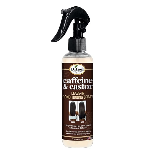 CAFFEINE &CASTOR LEAVE IN CON SPRAY 6OZ