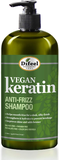 DIFEEL SHAMPOO 33.8OZ - VEGAN KERATIN/ANTI-FRIZZ