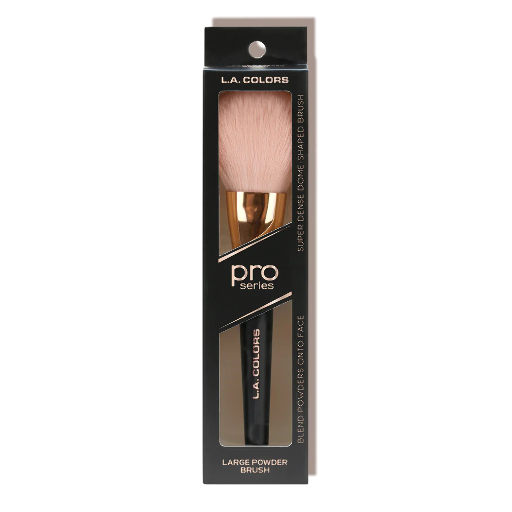 BLEND POWDERS ONTO FACE BRUSH