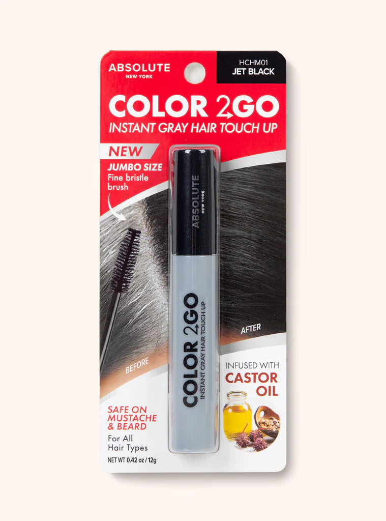 COLOR 2 GO HAIR MASCARA - JET BLACK