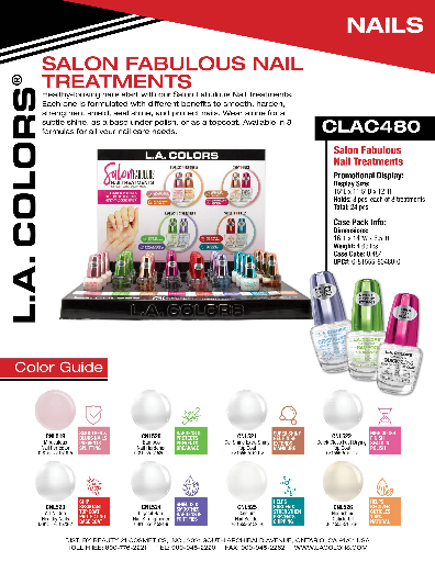 CLAC480 - LC SALON FABULOUS NAIL TREATMENT SET (24PCS) w/ DISPLAY