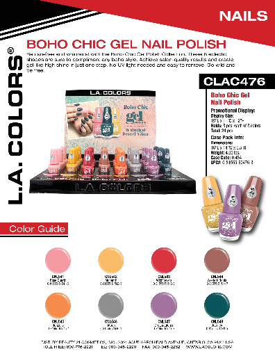 BOHO CHIC GEL NAIL POLISH 24PC