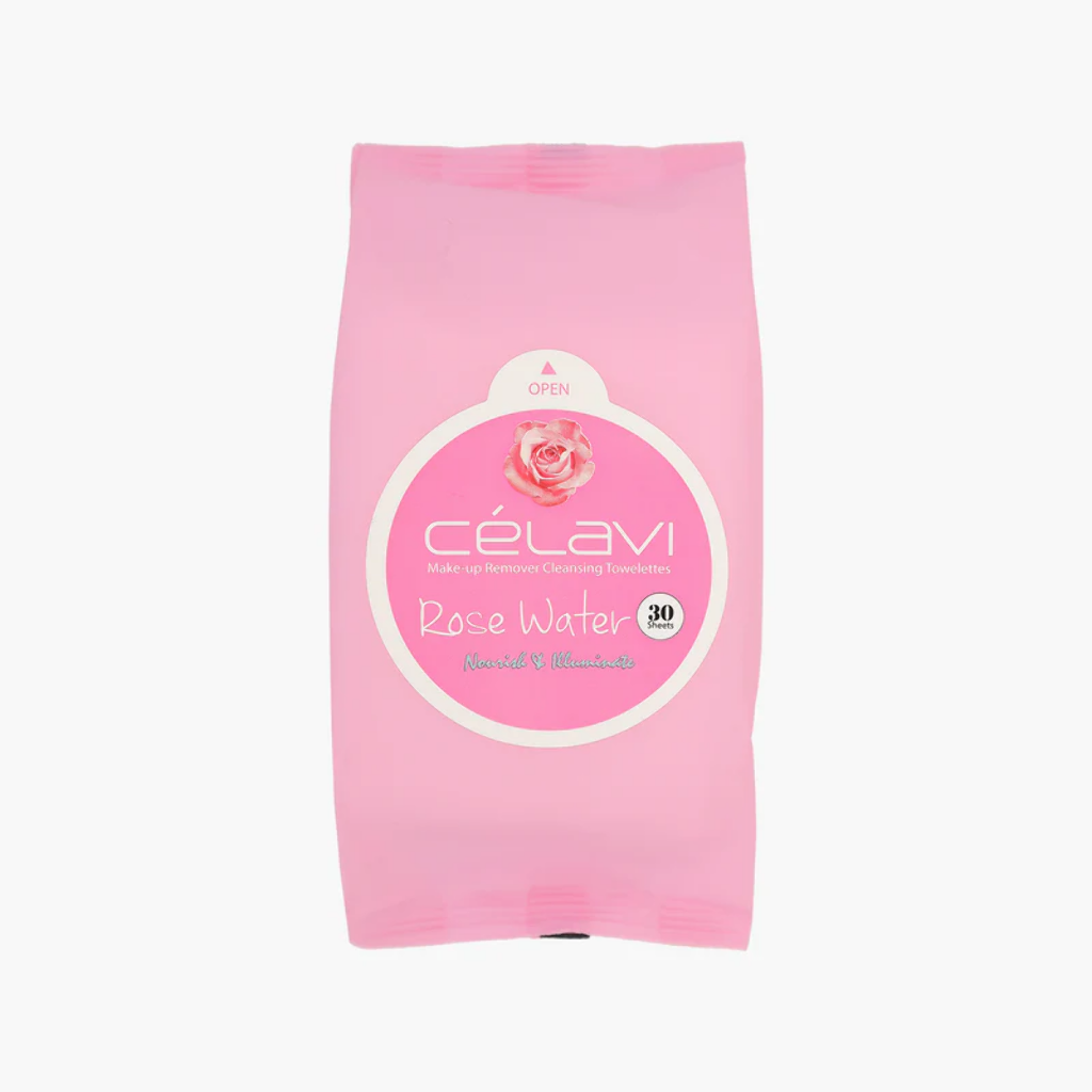 CELAVI MAKE UP REMOVER 30CT-ROSEWATER