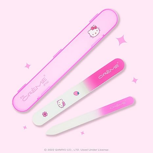 HELLO KITTY PREMIUM GLASS NAIL FILE SET-PINK