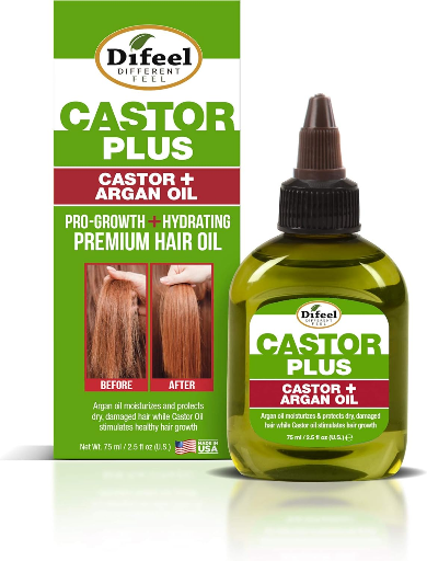 DIFEEL HAIR OIL 2.5OZ - CASTOR PLUS(CASTOR+ARGAN)