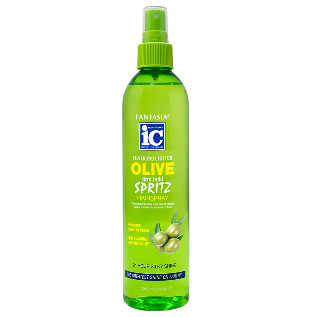 IC HAIR POLISHER SPRITZ HAIRSPRAY 10OZ/12OZ - OLIVE