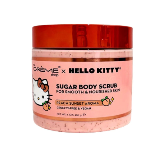 HELLO KITTY SUGAR BODY SCRUB 14OZ-PEACH SUNSET AROMA