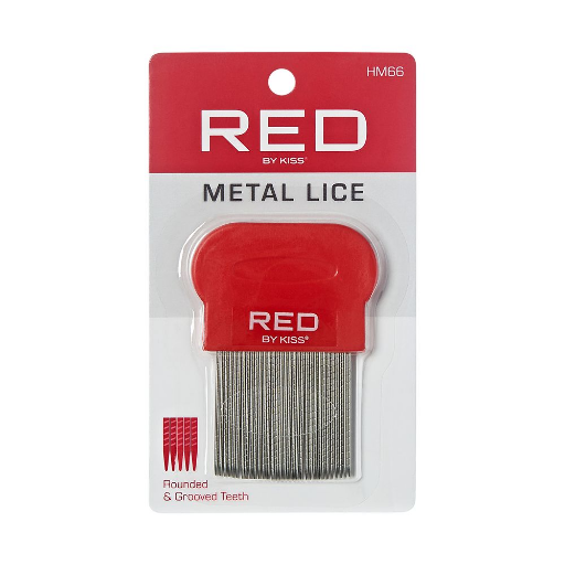 RED METAL LICE COMB