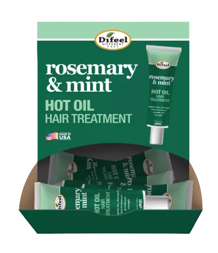 DIFEEL HAIR TREATMENT 1.5OZ - ROSEMARY&MINT HOT OIL (TUBE)