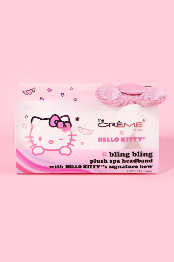 HELLO KITTY BLING BLING PLUSH SPA HEADBAND WITH BOW