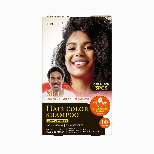3IN I HAIR COLOR SHAMPOO - OFF BLACK
