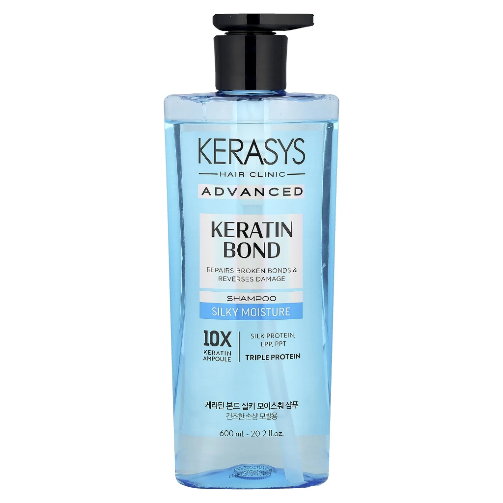 KERASYS ADVANCED KERATIN BOND - SILKY MOISTURE SHAMPOO 600ML (BLUE)