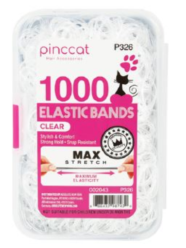 ABNY-PINCAT 1000 ELASTIC BANDS-CLEAR