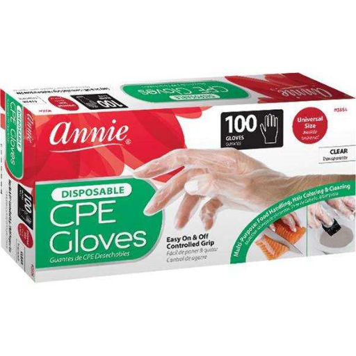 DISPOSALBLE CPE GLOVE 100PC-CLEAR