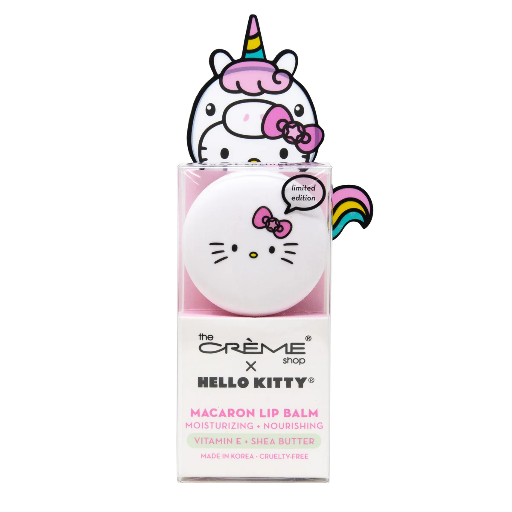 HELLO KITTY MACARON LIP BALM- VITAMIN E + SHEA BUTTER