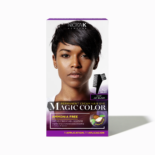 NK PERMANENT CREAM HAIR DYE MAGIC COLOR-JET BLACK