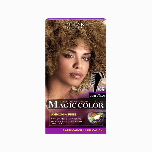 NK PERMANENT CREAM HAIR DYE MAGIC COLOR-LIGHT BROWN