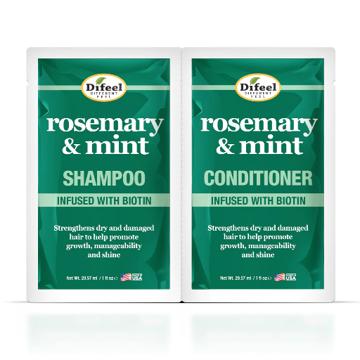DIFEEL SHAMPOO+CONDITIONER PACK 1OZ - ROSEMARY MINT***